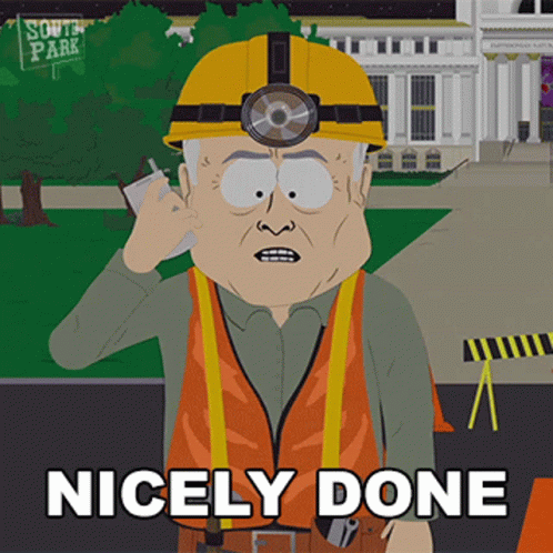South Park Character Talking on Cell Phone