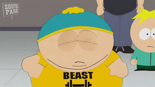 South Park Character Wearing Beast Shirt GIF