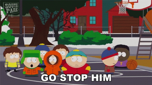South Park Characters Basketball Court Go Stop Him