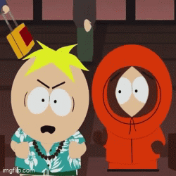South Park Characters One With Suitcase on Head