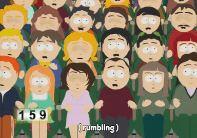 South Park Characters Rumbling Together GIF