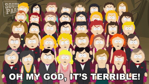 South Park Characters Saying Oh My God It's Terrible GIF