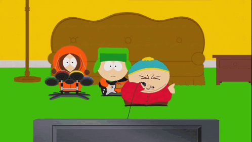 South Park Characters Sitting on Couch
