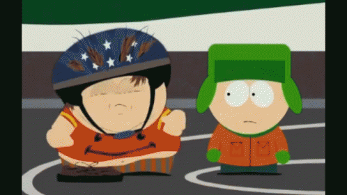 South Park Characters Standing Next To Each Other GIF