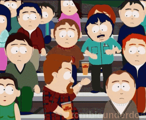 South Park Characters Watching Game