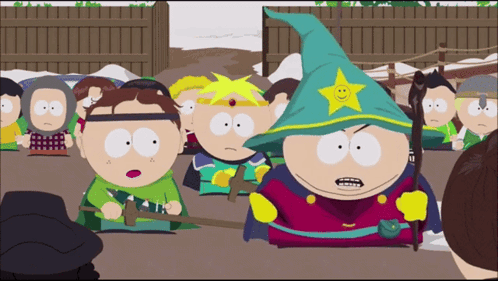 South Park Characters with Wizard