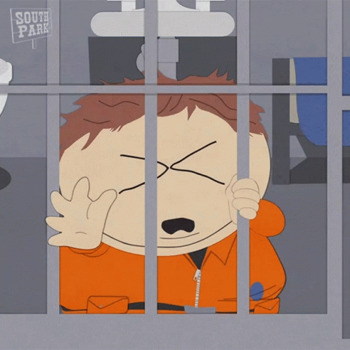 South Park Eric Cartman Locked In Prison Cell GIF