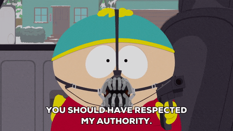 South Park Eric Talking Respect My Authority GIF