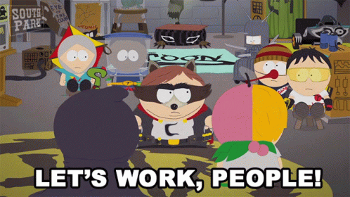 South Park Friends Back To Work Monday GIF