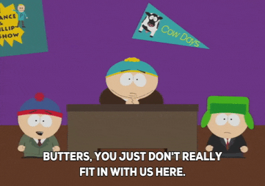 South Park Kicked Out Does Not Fit In GIF
