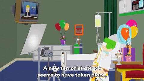 South Park Kyle Broflovski Lying On Hospital Bed GIF