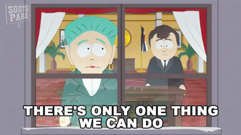 South Park Man And Woman Looking Out Window GIF