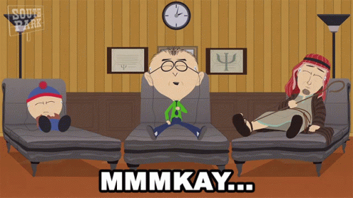 South Park Man Sitting Woman Lying GIF