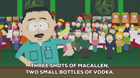 South Park Man Two Shots Of Vodka Request GIF