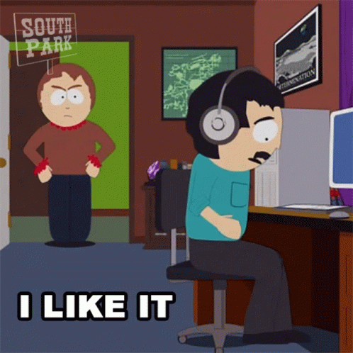 South Park Man Wearing Headphones