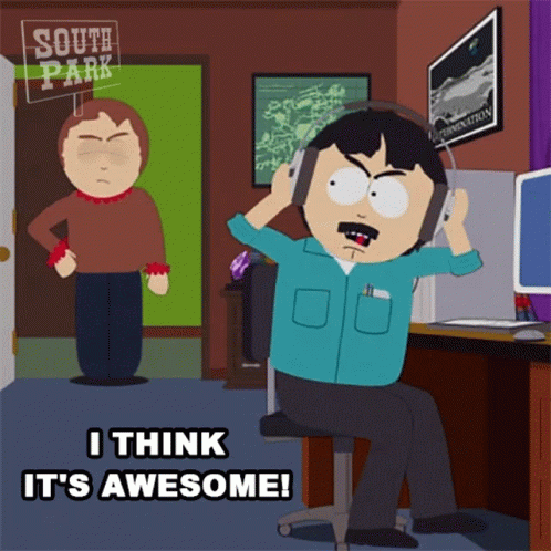 South Park Man Wearing Headphones