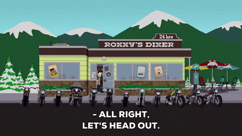 South Park Men Head Out Of The Restaurant GIF