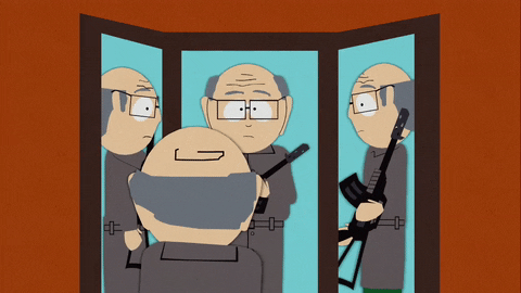 South Park Mr Garrison As A Gunner GIF