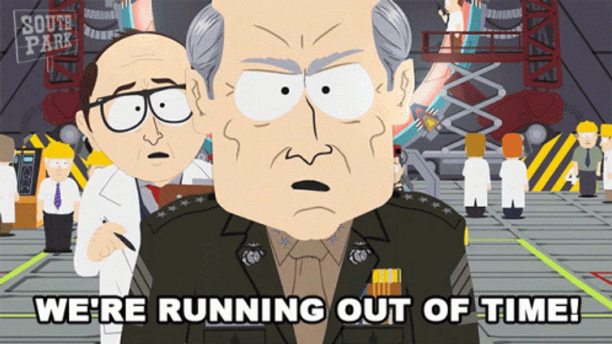 South Park Old Man Ticking Clock GIF