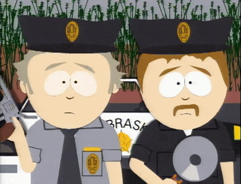 South Park Police He's Got A White Flag GIF