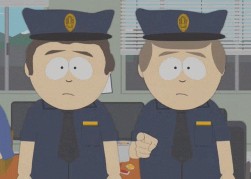 South Park Police Officers Standing