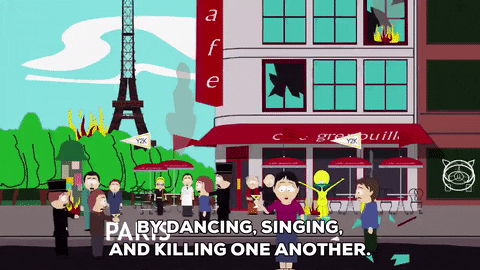 South Park Riot On The Building GIF