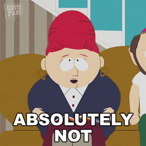 South Park Sheila Broflovski Absolutely Not GIF