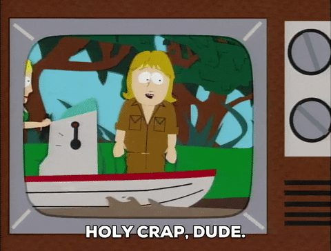 South Park Steve Irwin On Moving Boat GIF
