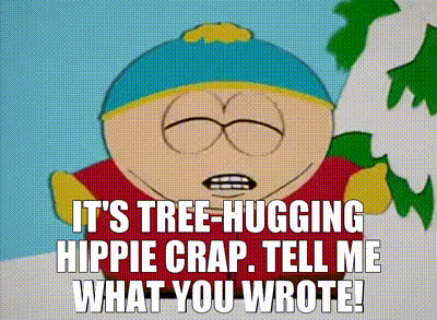 South Park Tree Hugging Hippie GIF