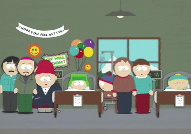 South Park Tv Show Characters At Hospital GIF