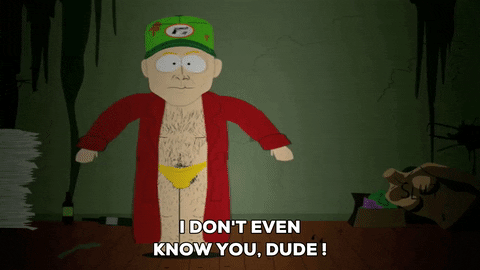 South Park Wearing Yellow Thong GIF