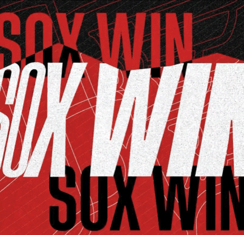Sox Win Sox Win Poster On Red Background GIF