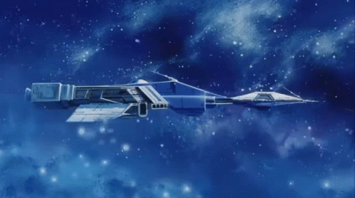 Space Adventure Cobra Spaceship Floating GIF
