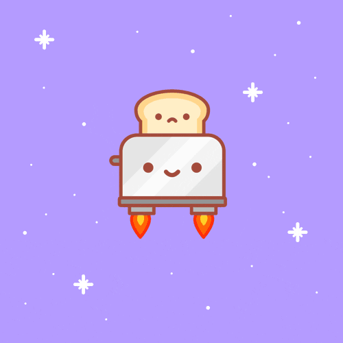 Space Bread Toaster GIF