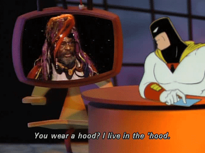 Space Ghost You Wear A Hood GIF