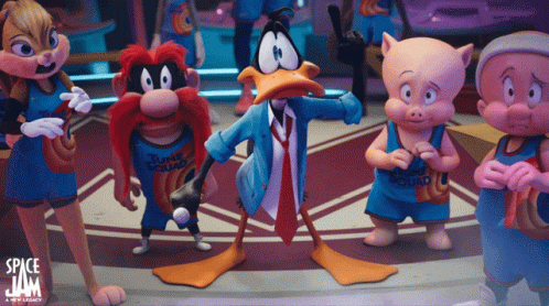 Space Jam Cartoon Characters Standing Together