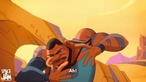 Space Jam Character Holding Another