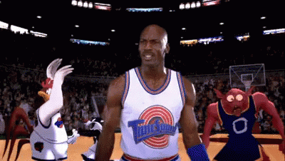 Space Jam Michael Jordan Cheer Victory GIF