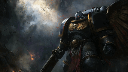 Space Marine with Skull on Chest