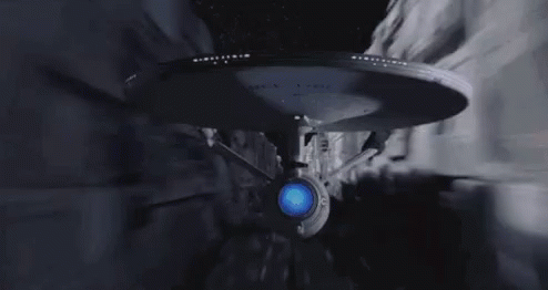 Space Ship Flying With Beam of Light
