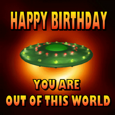 Space Ship Funny Happy Birthday Meme GIF