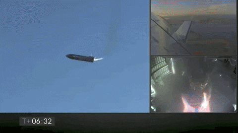 Space Ship Launch Test GIF