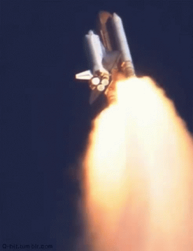 Space Shuttle Taking Off Q-Bit.tumblr.com GIF