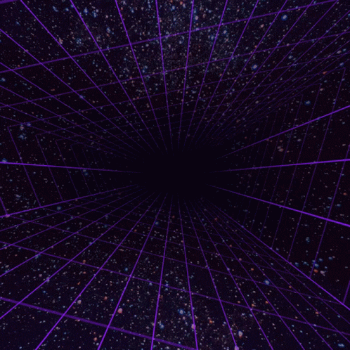 Space Tunnel With Letters TM GIF