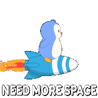 Spaceship Need Space Sticker GIF