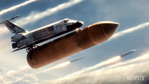 Spaceship Shuttle Flight GIF