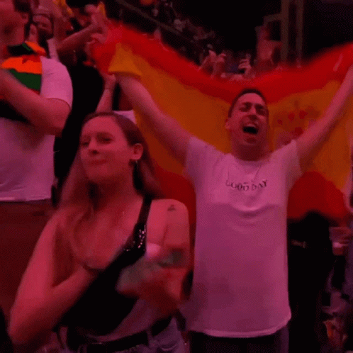Spain Couple Cheering GIF