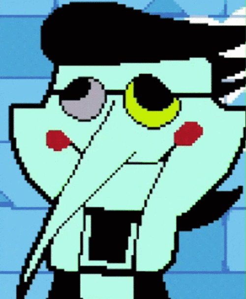 Spamton Close Up Changing Colors GIF