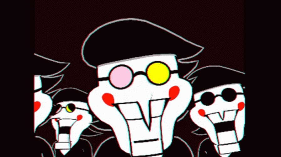 Spamton Faces Different Reactions Loop GIF