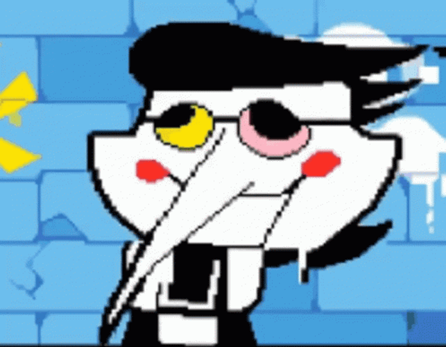 Spamton Glitchy Twisted Clown Face GIF
